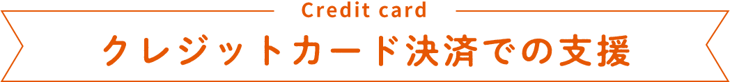 クレジットカード決済での支援